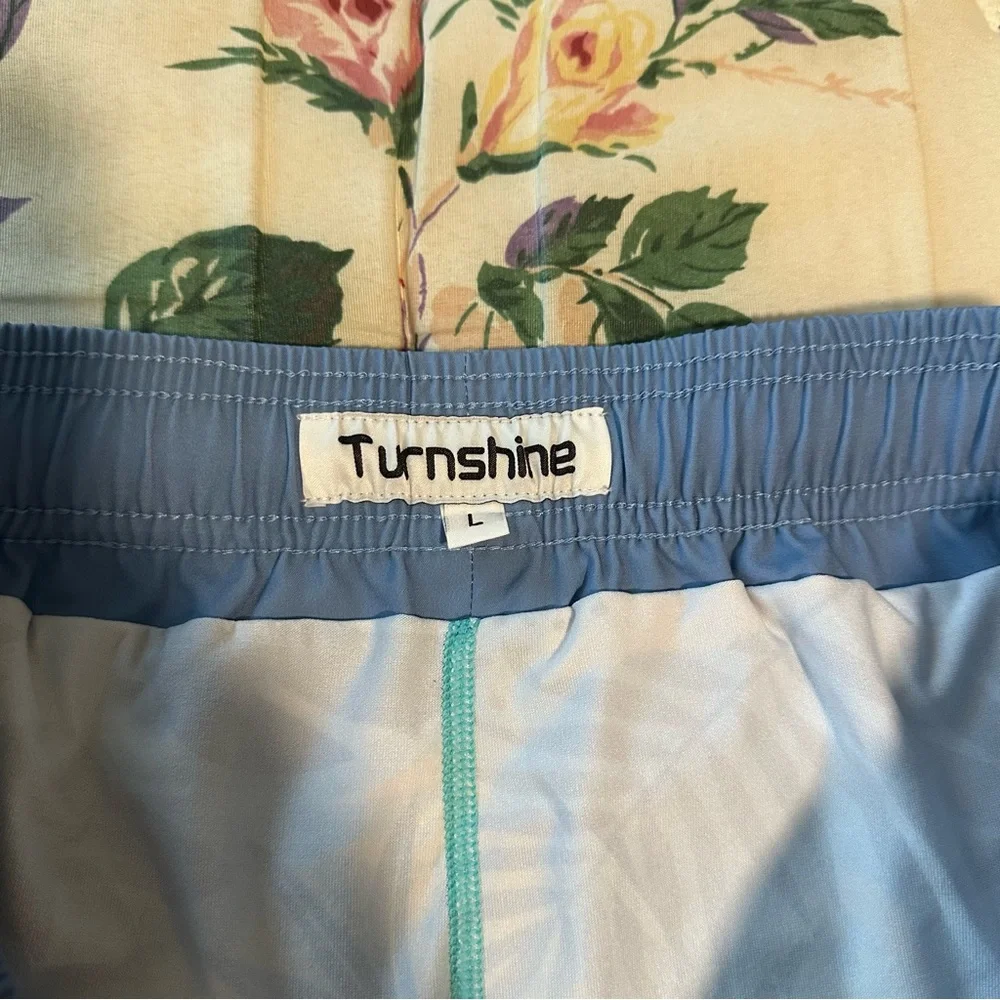 Turnshine Men’s Blue Athletic Shorts with Drawstring